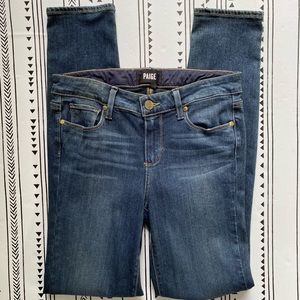 Paige Skyline Skinny Dark Blue Denim Jeans Size 29